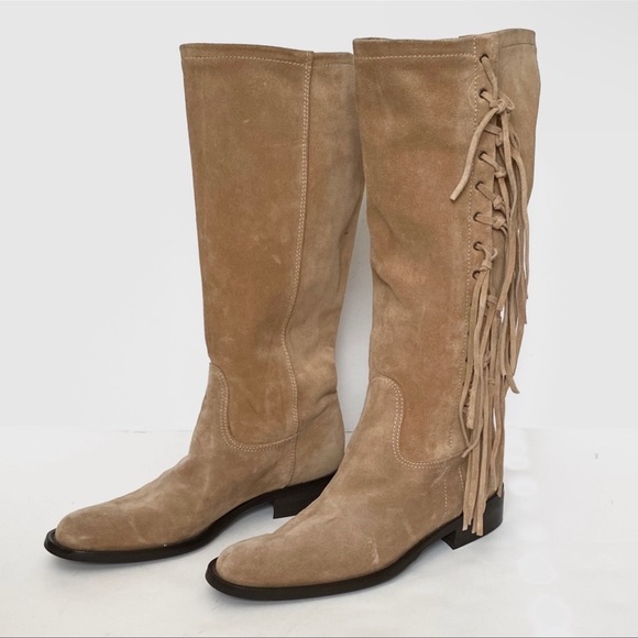 Stunning *COACH* Arianna Suede Fringe Boots - Picture 7 of 15